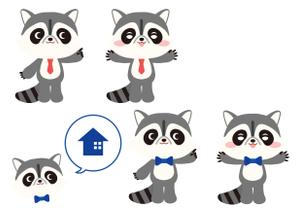 つまさき (aka-kuro)さんの【住宅相談所】アライグマのキャラクターデザインへの提案
