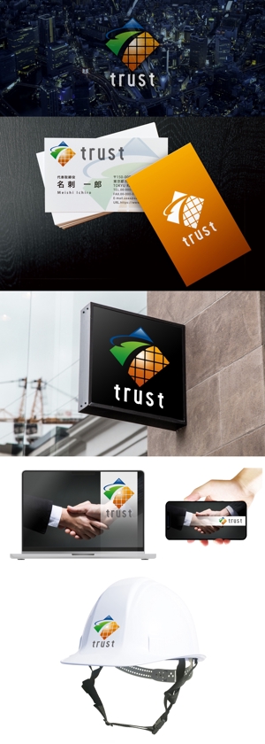 プラットフォームグラフィックス (platform_graphics)さんの足場施工会社、トラスト(trust)の会社ロゴへの提案