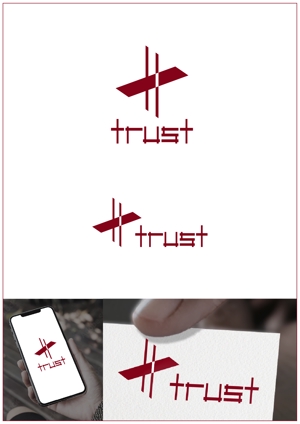 from HY (kimenoji)さんの足場施工会社、トラスト(trust)の会社ロゴへの提案