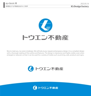 K'z Design Factory (kzdesign)さんの新規設立する不動産会社のロゴへの提案