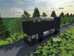 GRAPHI (GRAPHI)さんのパースデザインコンテスト：北海道某所【新設】大自然に溶け込む「サウナ」施設デザインをお願いします。への提案