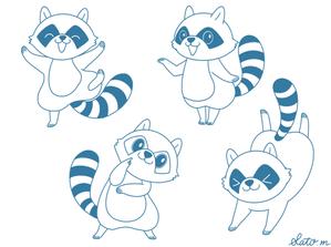 Satom.（さとみ） (hanamori28)さんの【住宅相談所】アライグマのキャラクターデザインへの提案