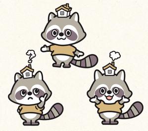 はるのひ (harunohi)さんの【住宅相談所】アライグマのキャラクターデザインへの提案