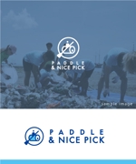 smoke-smoke (smoke-smoke)さんのリバークリーン活動『PADDLE & NICE PICK』のロゴへの提案