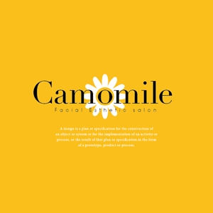 s m d s (smds)さんの美容フェイシャルエステサロン「Camomile - カモミール」のロゴへの提案