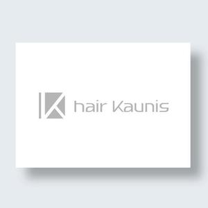 m_flag (matsuyama_hata)さんのhair Kaunis　新規オープン　美容室（ヘアーカウニス）　ロゴ 　作成への提案