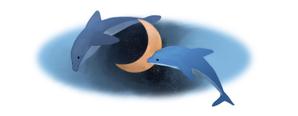 nuit(ニュイ) (yyy3)さんの月とイルカのイラストへの提案
