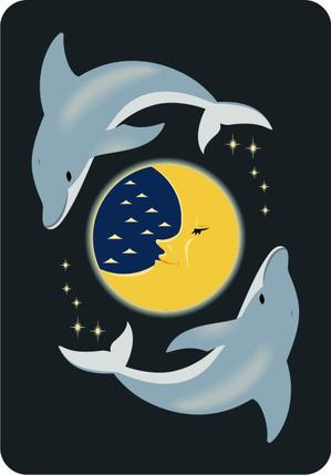 中山　昭 (sakaiya)さんの月とイルカのイラストへの提案
