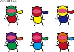 jrhiroponnさんのカラフルな生き物のキャラクターを６種類（採用者には追加で仕事を依頼予定）への提案