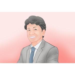 yuri-su (yuri-su)さんの【不動産】事業告知DM送付用　官製はがきに使用する色鉛筆タッチの似顔絵制作への提案