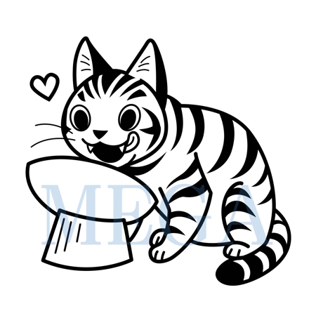 MEGA (MEGA)さんの猫用食器のイラスト作成への提案