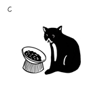 uriworks (uriminami)さんの猫用食器のイラスト作成への提案
