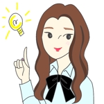 chika ()さんの韓国ソウル江南の地域情報ブログ執筆者（女性）のキャラクターデザインへの提案