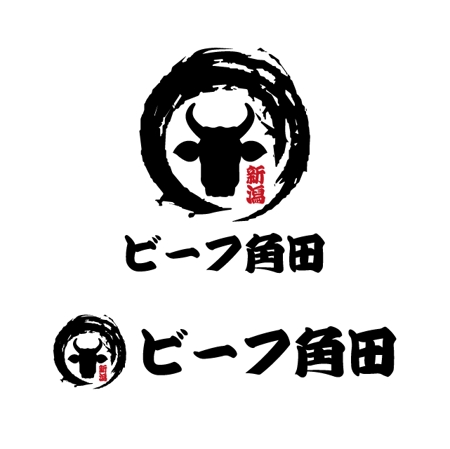 j-design (j-design)さんの牛カツ専門店「ビーフ角田」のロゴへの提案