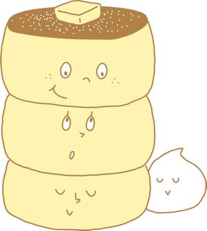 nougo (noguo3)さんのふわふわパンケーキのキャラクターデザインへの提案