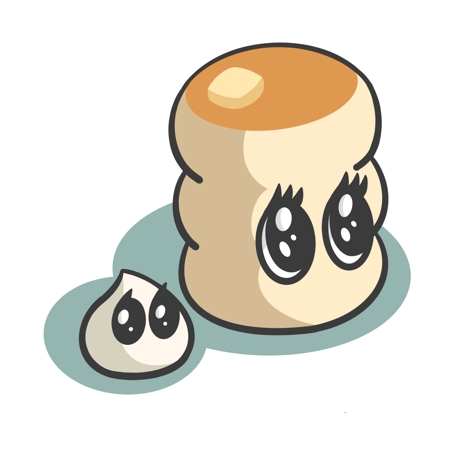 HARURU (HARURU)さんのふわふわパンケーキのキャラクターデザインへの提案