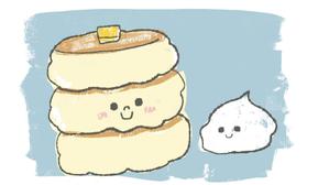 もりちん (morrymoriko)さんのふわふわパンケーキのキャラクターデザインへの提案