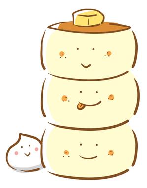 nougo (noguo3)さんのふわふわパンケーキのキャラクターデザインへの提案
