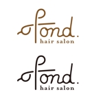 etoru design (natsumi_o)さんの美容室 ｢ fond. ｣の ロゴへの提案