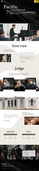 P-graphicsさんの国際ピアノコンクールのHP（TOPのみ）への提案