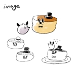 kan (2kn_9)さんのふわふわパンケーキのキャラクターデザインへの提案