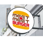 White-design (White-design)さんのハンバーガーショップ　MEAT MEET BURGER　のロゴへの提案