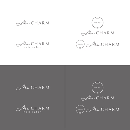 D.R DESIGN (Nakamura__)さんの女性向け高級美容室「Ms.CHARM」のロゴへの提案