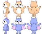 銀河たぬき (sayamimu)さんの株式会社琉新の風　イメージキャラクター【2体ペア】への提案