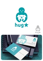taka design (taka_design)さんのペット系コンテンツブログラムの『hug★』のロゴの作成依頼ですへの提案