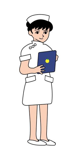 hassaku-oneさんの「タブレットを持ち、操作している看護師」のイラストへの提案