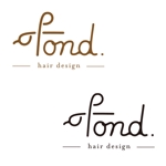 etoru design (natsumi_o)さんの美容室 ｢ fond. ｣の ロゴへの提案