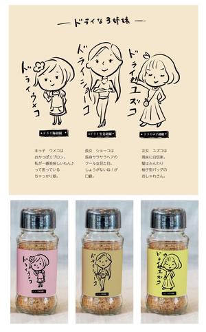 ARCH design (serierise)さんの調味料のパッケージシールデザイン(ゆるめなデザイン)への提案