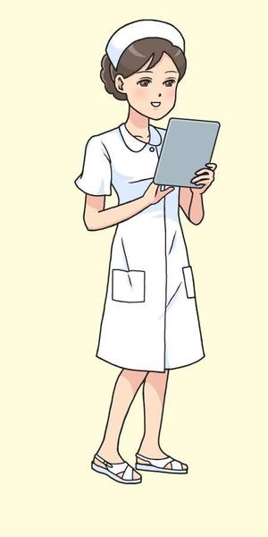 Cutiefunny (megu01)さんの「タブレットを持ち、操作している看護師」のイラストへの提案