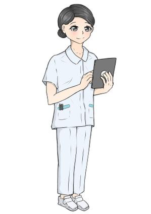 イブキ@WEBライター ()さんの「タブレットを持ち、操作している看護師」のイラストへの提案