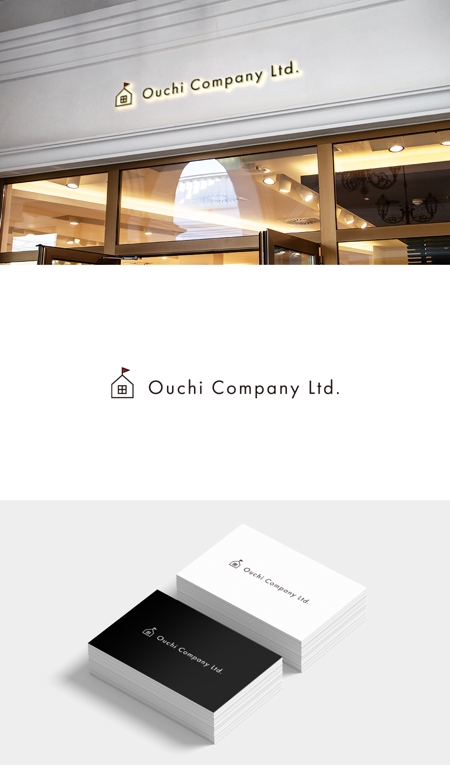 keytonic (keytonic)さんのお洒落な住宅会社、不動産『 Ouchi Company Ltd. 』のロゴへの提案