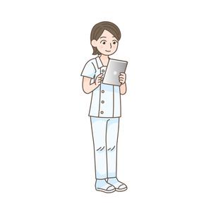 スタジオきなこ (kinaco_yama)さんの「タブレットを持ち、操作している看護師」のイラストへの提案