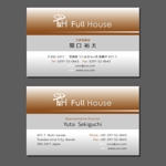 AtelierMarie-Rosaire (jsmpg_ej)さんのロゴあり☆カフェ＆バー経営会社「Full House」の名刺作成への提案