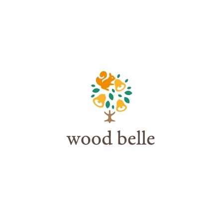 スタジオきなこ (kinaco_yama)さんの美容室【wood belle】のロゴ依頼への提案