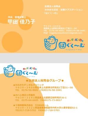 mln888さんの認定栄養ケア・ステーションの名刺のデザインをお願い致します。への提案