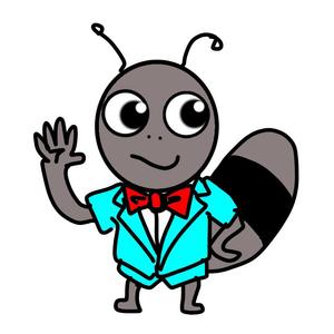 tensoba1paiさんのTシャツワンポイント用アリ（蟻）のデフォルメされたキャラクターロゴへの提案