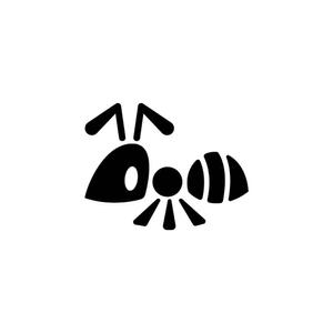 岩浪エン (iwanamien)さんのTシャツワンポイント用アリ（蟻）のデフォルメされたキャラクターロゴへの提案