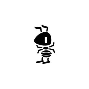 岩浪エン (iwanamien)さんのTシャツワンポイント用アリ（蟻）のデフォルメされたキャラクターロゴへの提案