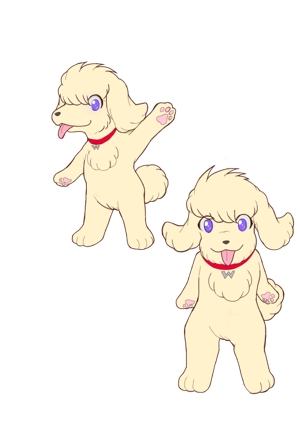 浅井真帆 (junandkuu)さんの犬専用サプリメントのイメージキャラクターイラストへの提案