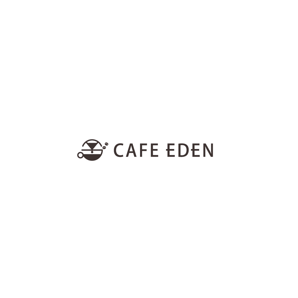 カフェ「エデン」のロゴおよびロゴマーク