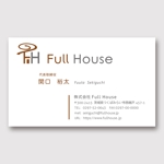 kami dsgn (mgi-aka-yuzo)さんのロゴあり☆カフェ＆バー経営会社「Full House」の名刺作成への提案