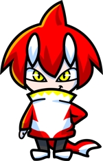 華純 (kasumigaze)さんの赤いシャチをモチーフにしたキャラクターデザインへの提案