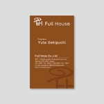 トランプス (toshimori)さんのロゴあり☆カフェ＆バー経営会社「Full House」の名刺作成への提案