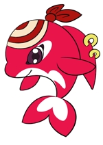 富月 優 (Sugarsaurus)さんの赤いシャチをモチーフにしたキャラクターデザインへの提案
