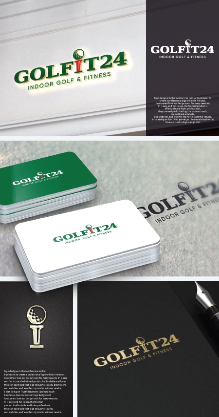take5-design (take5-design)さんの24時間オープンインドアゴルフ練習場「GOLFIT24」のロゴへの提案