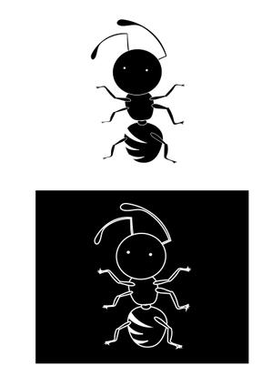 cyuccyu (cyuccyu)さんのTシャツワンポイント用アリ（蟻）のデフォルメされたキャラクターロゴへの提案